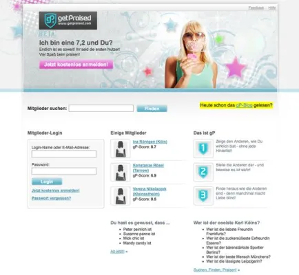 getPraised stellt sich den Online-Nutzern - Erste Netzgemeinschaft mit user-generiertem Wahrheitsanspruch Bild: getPraised stellt sich den Online-Nutzern - Erste Netzgemeinschaft mit user-generiertem Wahrheitsanspruch