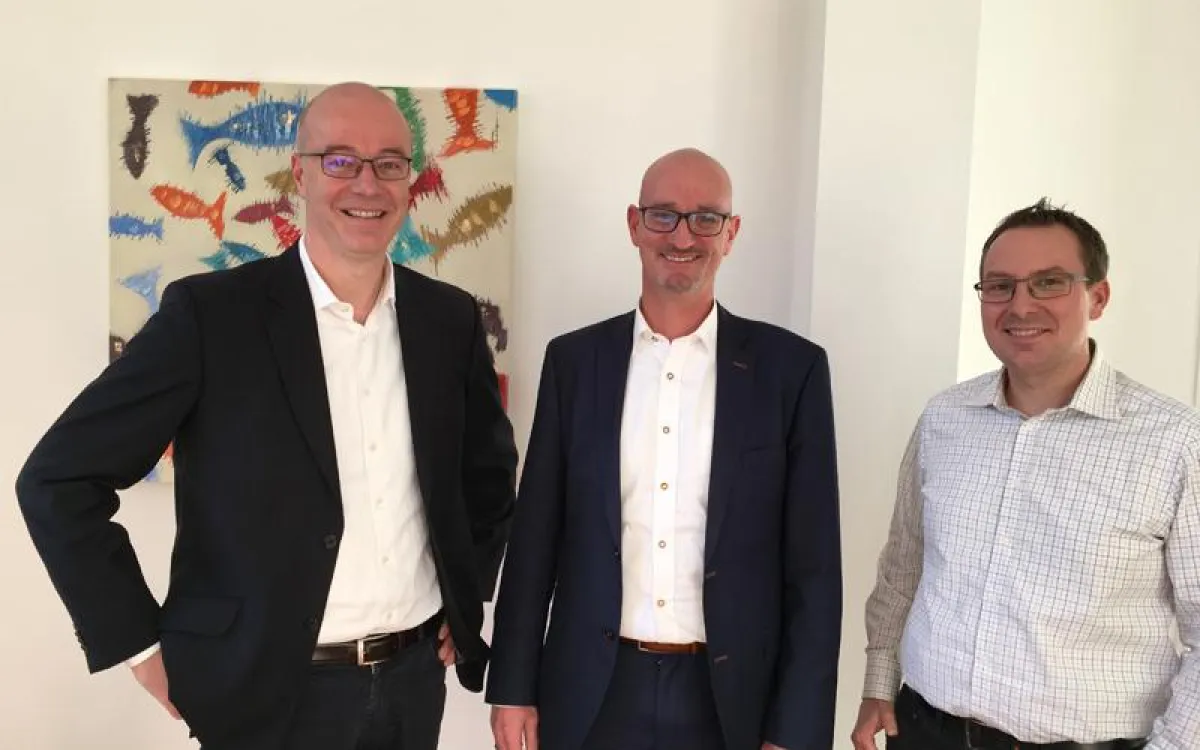 Tim Uhlenkamp, linkFISH GF - Heiko Böhm, Pyramid Analytics und Sebastian Rabe, linkFISH GF