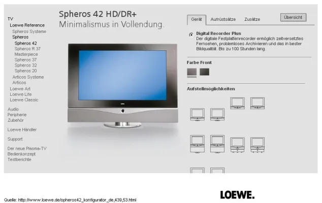 Bild: Der Fernseher als Skulptur - Loewe zeigt Premium-TV-Geräte im Internet