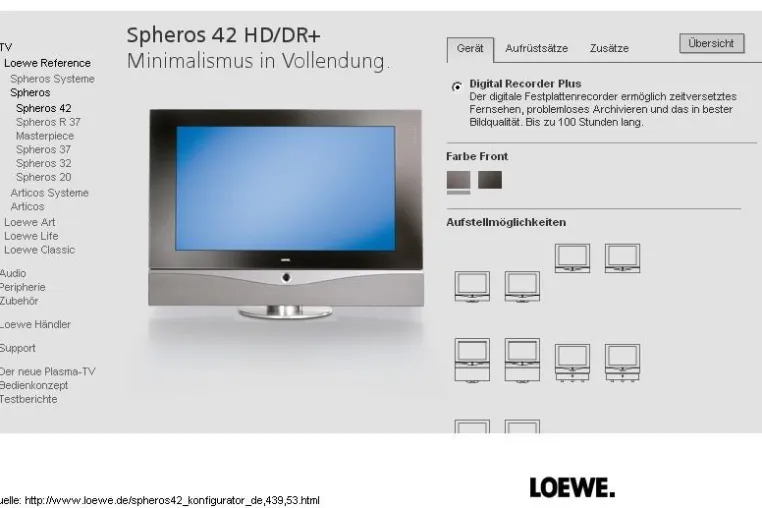 Bild: Der Fernseher als Skulptur - Loewe zeigt Premium-TV-Geräte im Internet