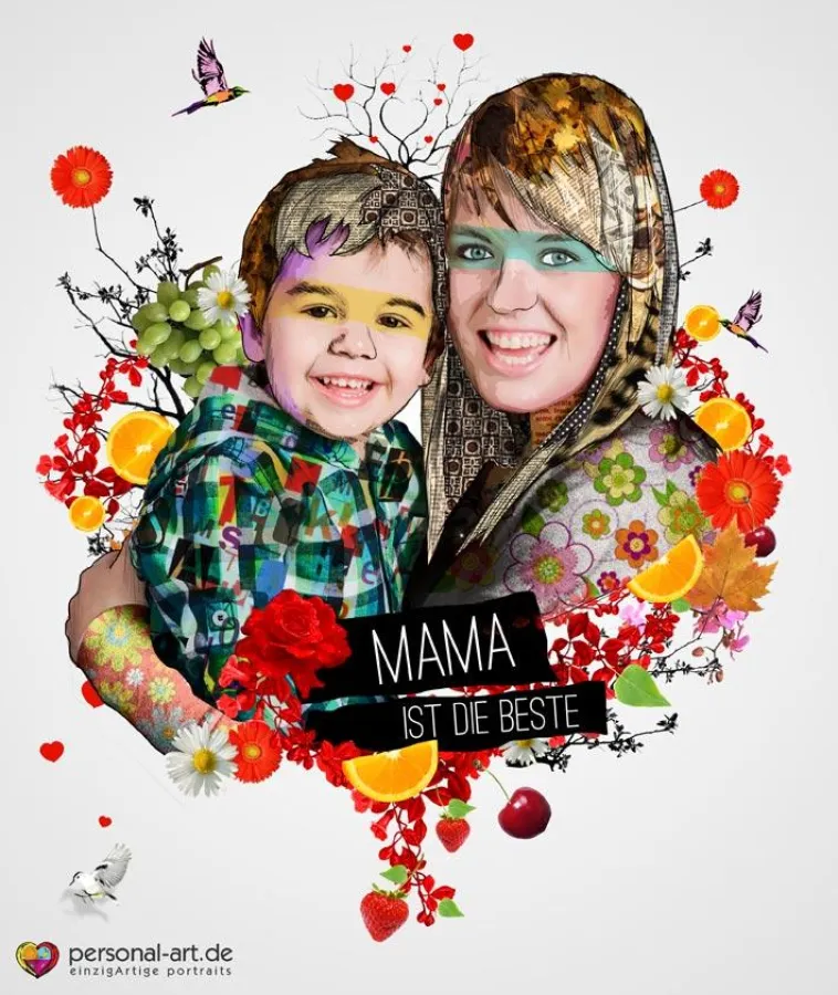 Ein besonders kreatives Geschenk, das Flickenporrtait