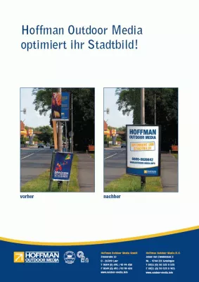 Bild: Citydisplays schaffen Ordnung - ein Konzept, das den Plakatwald vernichtet
