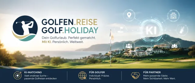 Golfurlaub neu gedacht: Golfen.reise und Golf.holiday verbinden Golfreisen mit KI Bild: Golfurlaub neu gedacht: Golfen.reise und Golf.holiday verbinden Golfreisen mit KI