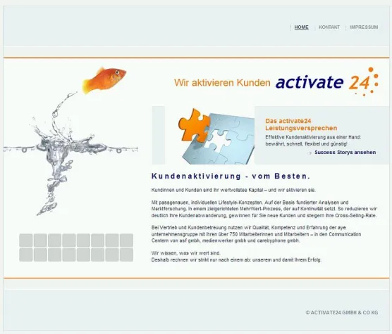 Bild: activate24 mit neuer Website online