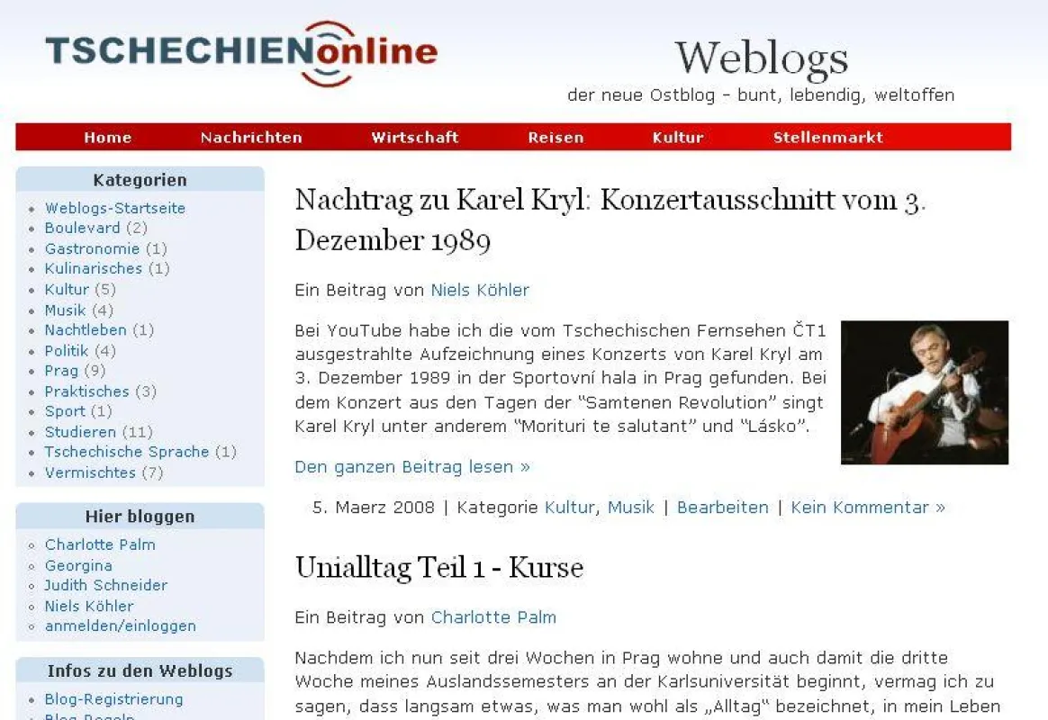 Weblogs - der neue Ostblog (Screenshot)