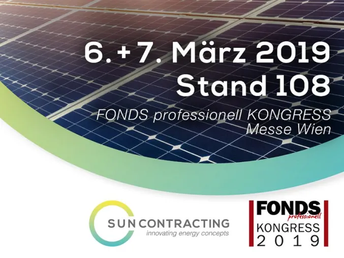 Bild: Sun Contracting AG: Dritte Teilnahme am FONDS professionell KONGRESS Wien