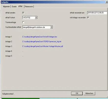 Bild: Personalplanung PlanningPME mit erweiterter eMail-Funktion