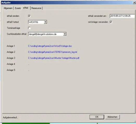 Bild: Personalplanung PlanningPME mit erweiterter eMail-Funktion