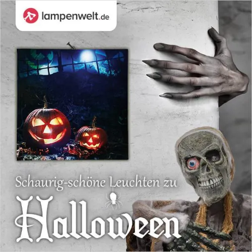 Weil Halloween ohne gruseliges Licht nur dunkel und langweilig wäre - Neue Themenwelt der Lampenwelt GmbH Bild: Weil Halloween ohne gruseliges Licht nur dunkel und langweilig wäre - Neue Themenwelt der Lampenwelt GmbH