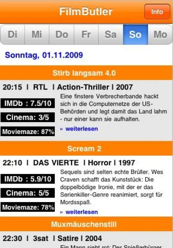 FilmButler iPhone App