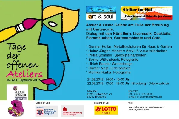 Bild: Das Atelier im Hof und die Galerie Art & Soul läden zu den Tagen der offenen Ateliers