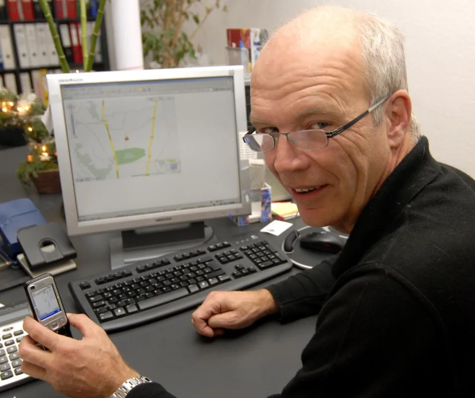 Weiß dank GPS immer, wo er gerade ist: virtic-Geschäftsführer Bernd Wolff