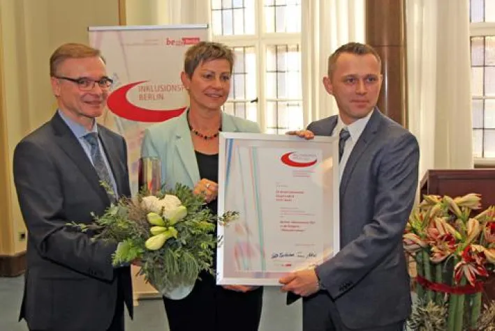 Bild: Berliner Inklusionspreis 2017: CK-Dental auf dem Siegertreppchen ganz oben