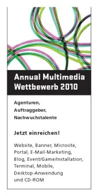 Anmeldefrist für den Wettbewerb Annual Multimedia 2010 verlängert Bild: Anmeldefrist für den Wettbewerb Annual Multimedia 2010 verlängert