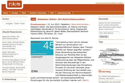 Bild: 100 Rezensionen – Das Online-Journal r:k:m feiert seinen Erfolg bei Experten und Fachinteressierten