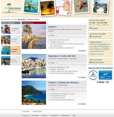 Bild: Mit RSD Reise Service Deutschland jetzt auch nach Spanien und Zypern