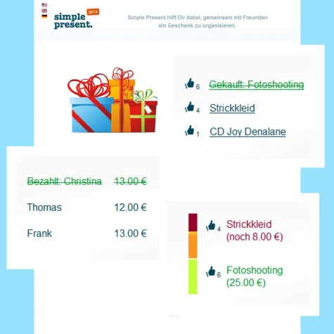 Bild: Nur Chuck Norris organisiert Geschenke ohne Simple Present