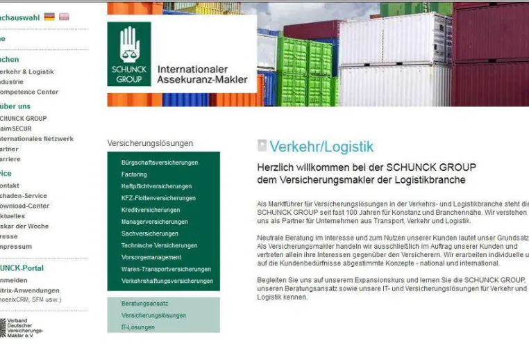 SCHUNCK GROUP startet mit neuer Website und legt Fokus auf die Rolle als Makler Bild: SCHUNCK GROUP startet mit neuer Website und legt Fokus auf die Rolle als Makler