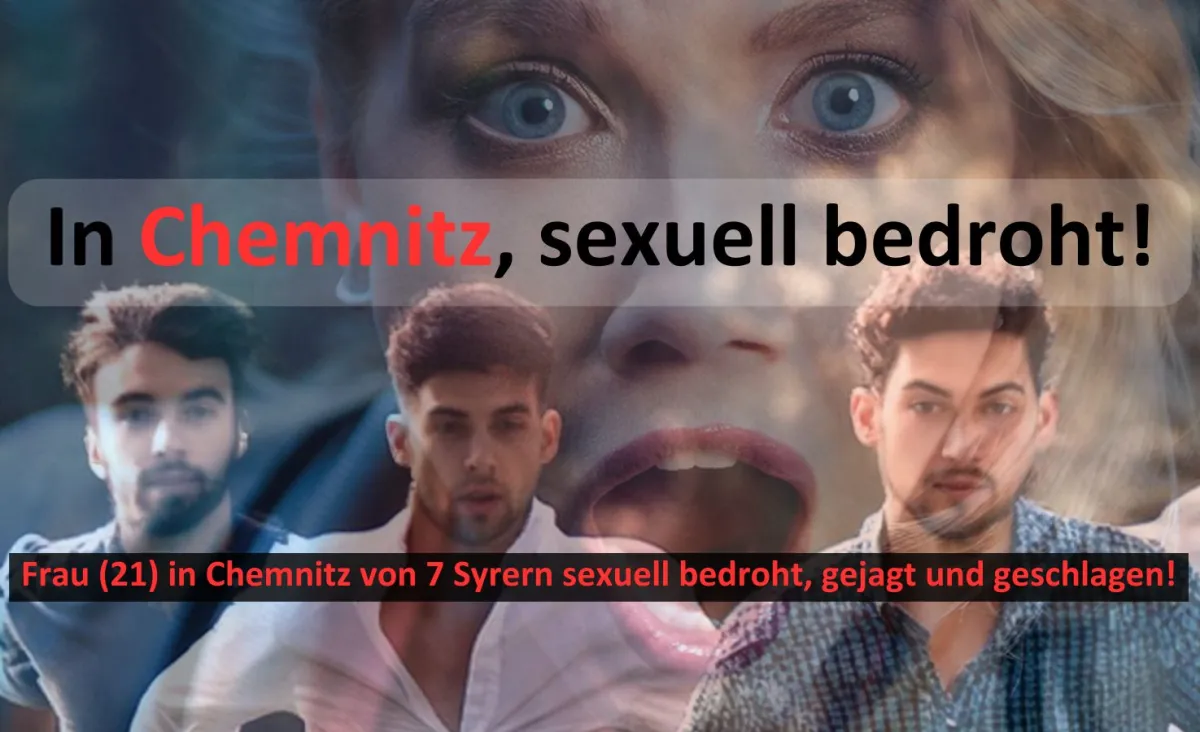 Frau (21) in Chemnitz von 7 Syrern sexuell bedroht, gejagt und geschlagen! (© werteunion-sachsen 2024)