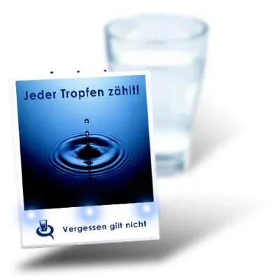 Bild: Intelligentes und kreatives Werbemittel: Trinkuhr überwacht regelmäßige Flüssigkeitszufuhr