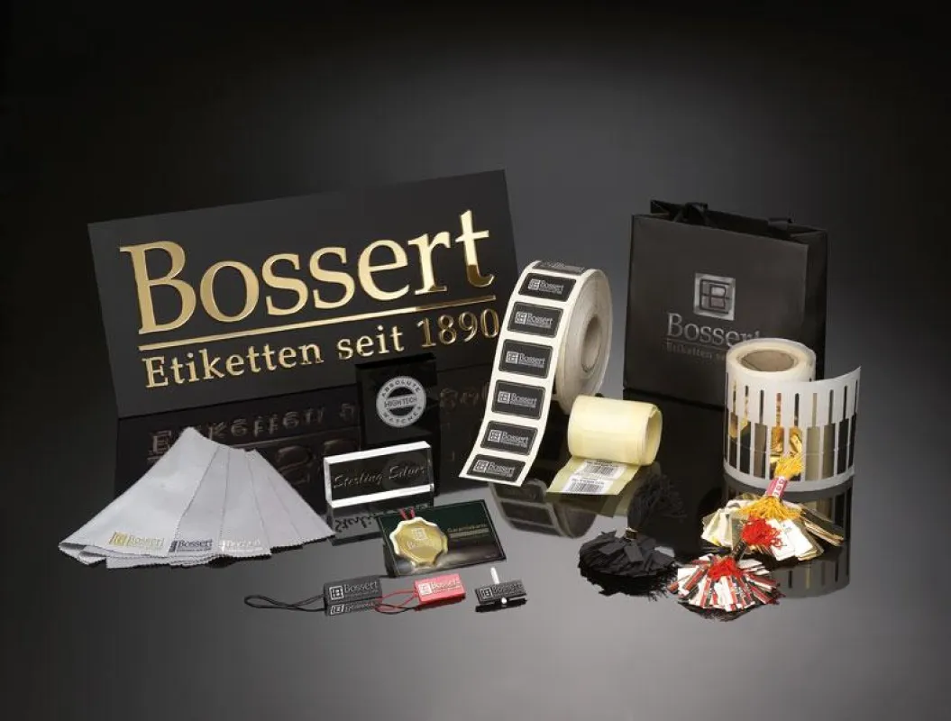 Etiketten Vielfalt von Bossert