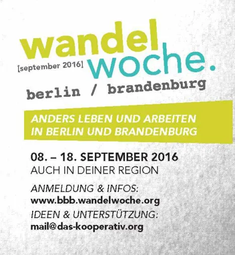 Bild: Die Wandelwoche Berlin-Brandenburg geht in die zweite Runde