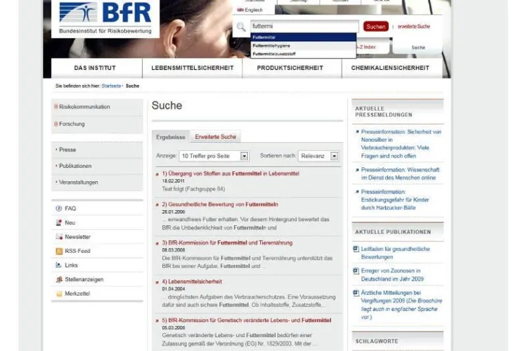 Bild: Relaunch des BfR-Internetauftritts mit SixCMS