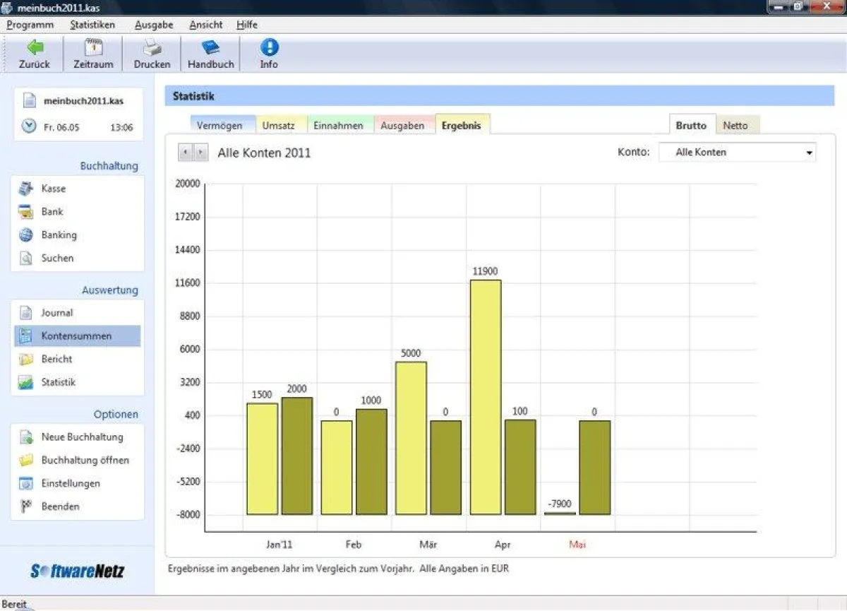 Kassenbuch Screenshot