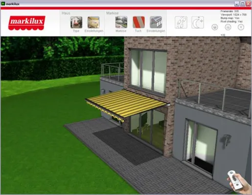Bild: Sonnenschutz per Mouseclick mit dem neuen Markisenkonfigurator von markilux