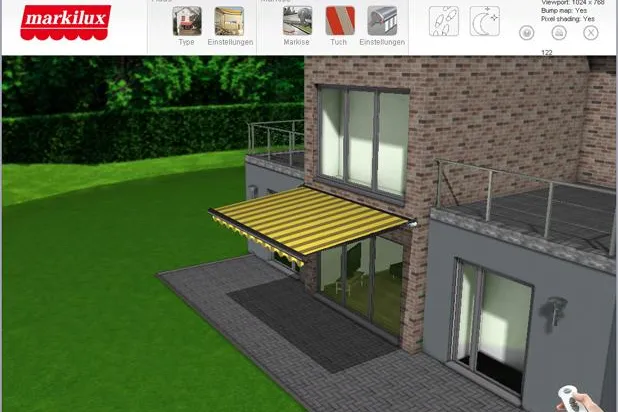 Bild: Sonnenschutz per Mouseclick mit dem neuen Markisenkonfigurator von markilux
