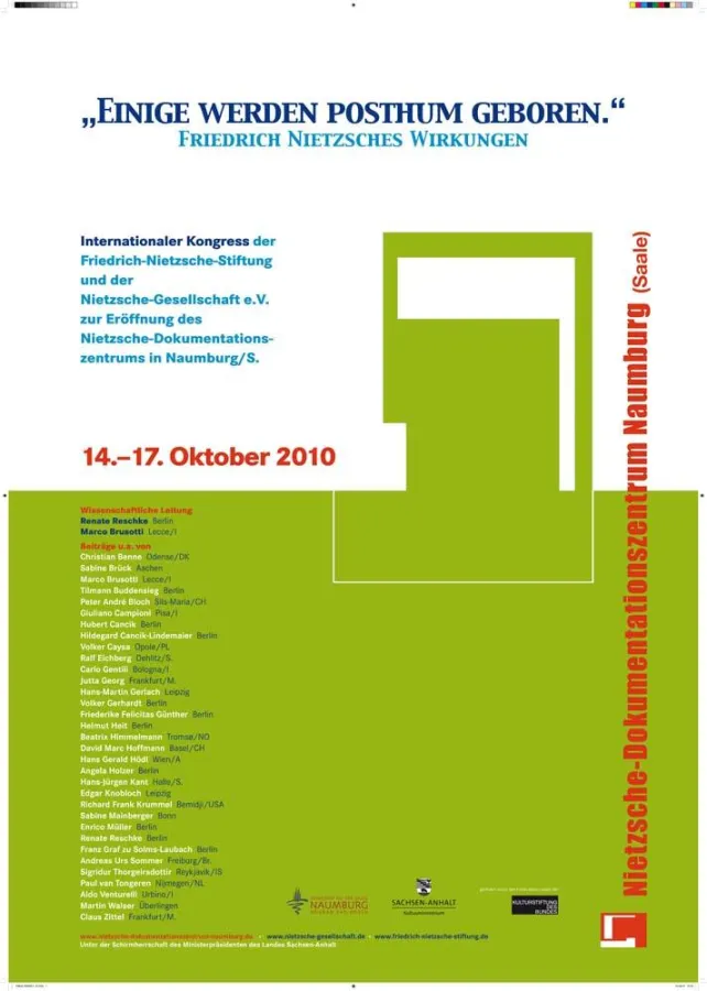 Plakat zum Nietzsche-Kongress 2010