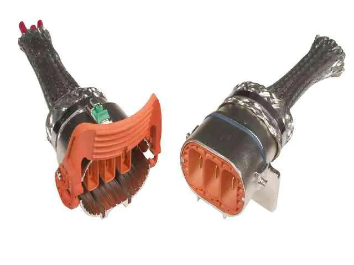 Abgeschirmte Steckverbindungen die Sekunden vor dem Trennen bereits den Hochsstromkreis sicher unterbrechen