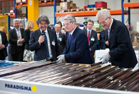 Bild: Die Zukunft im Blick: Bundespräsident Gauck bei der Ritter Gruppe