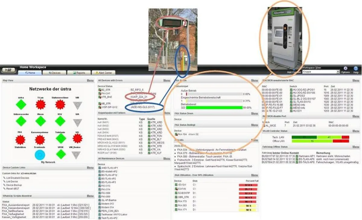 Die üstra überwacht mehr als nur Switche und Server mit Whatsup Gold.