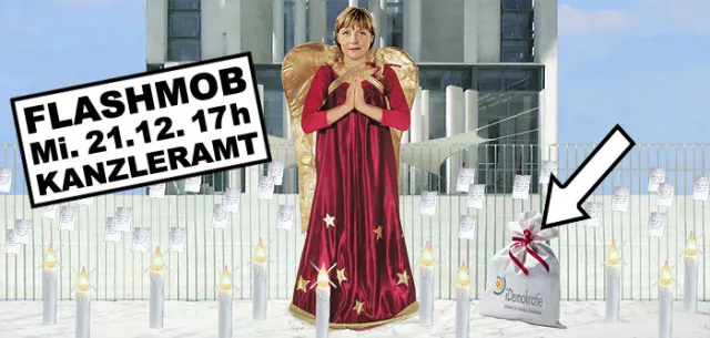 Bild: 21.12. 17 Uhr FLASHMOB vor dem Kanzleramt