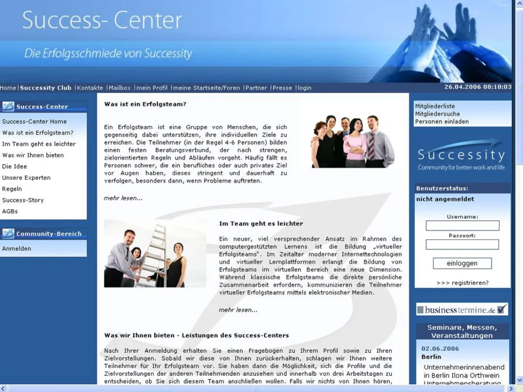 Virtuelle Erfolgsteams unter http://erfolgsteams.successity.biz