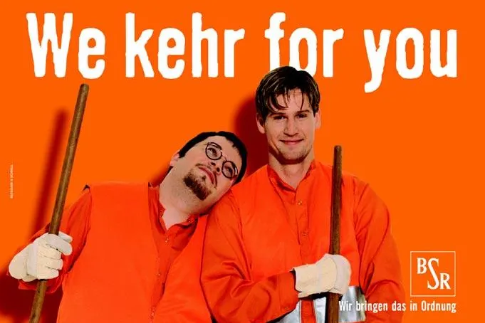 Von der Litfasssäule ins Schulbuch - Legendäre „We kehr for you“ BSR-Kultkampagne wird Kulturgut Bild: Von der Litfasssäule ins Schulbuch - Legendäre „We kehr for you“ BSR-Kultkampagne wird Kulturgut