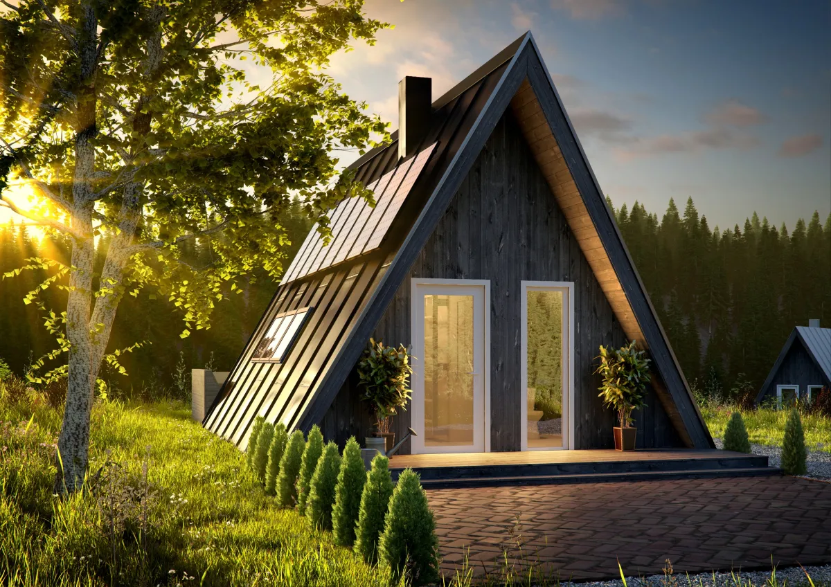 AVRAME vereint in den A-Frame-Häusern originelles Design, Effizienz und Nachhaltigkeit (© Copyright© AVRAME)