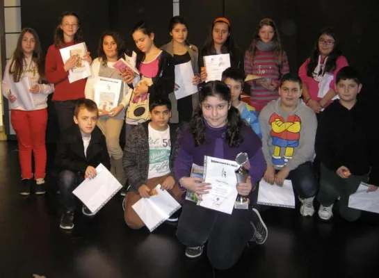 Siegerehrung im Vorlesewettbewerb der 6. Klassen Bild: Siegerehrung im Vorlesewettbewerb der 6. Klassen