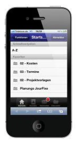 Bild: AWARO Projektraum jetzt auf Smartphone verfügbar