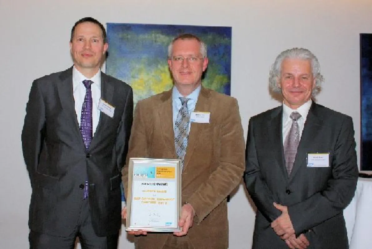 Andreas Muther (Geschäftsführer SAP Österreich), Matthias Götz (Geschäftsführer maihiro), Harald Epner (SAP Österreich)