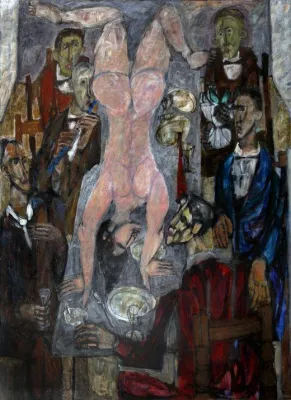 Bild: Der Künstler Hanno Edelmann bittet in der galerie carstensen 'zu Tisch'