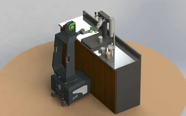 Bild: pi4_robotics stellt KI-gesteuerte Roboter als Barkeeper für die Eventgastronomie vor.