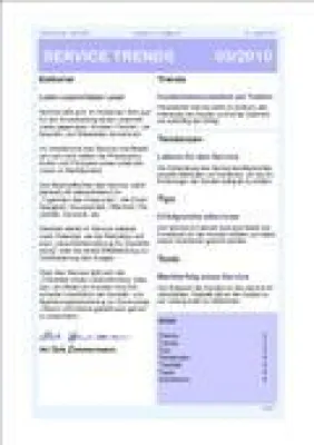 „Service zur Marke machen“ – Aktuelle Ausgabe des Newsletter SERVICE TRENDS jetzt erhältlich Bild: „Service zur Marke machen“ – Aktuelle Ausgabe des Newsletter SERVICE TRENDS jetzt erhältlich