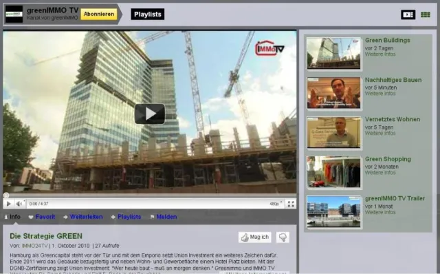 Bild: Digitales TV für nachhaltiges Bauen und Green Buildings