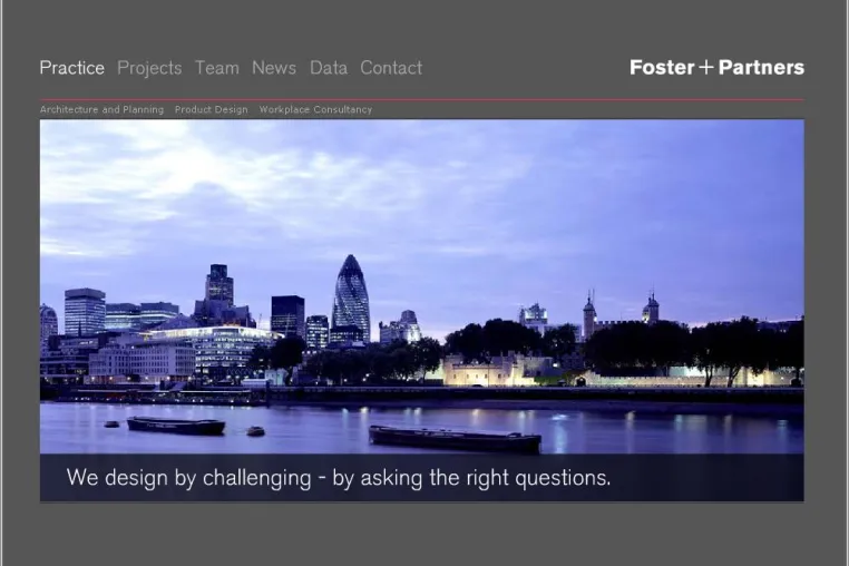 Bild: Design Aspekt baut Sir Norman Fosters + Partners Website neu