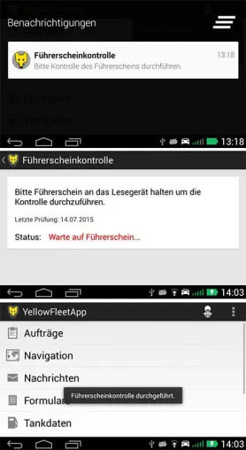YellowFox ergänzt sein Telematik-Angebot um eine elektronische Führerscheinkontrolle Bild: YellowFox ergänzt sein Telematik-Angebot um eine elektronische Führerscheinkontrolle