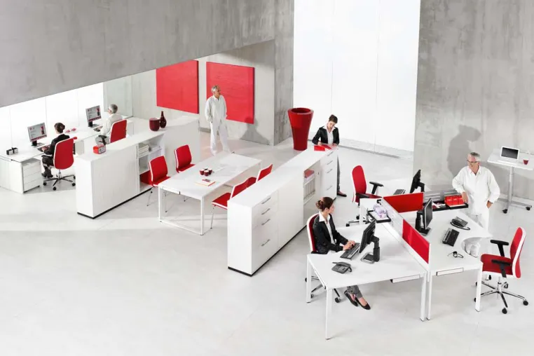 Bild: Flexibel und vielseitig kombinierbar: das neue SATEC-Möbelsystem für jedes Büro