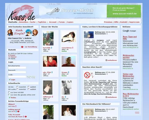 Bild: kuss.de - Flirtcommunity erweitert kostenlosen Funktionsumfang