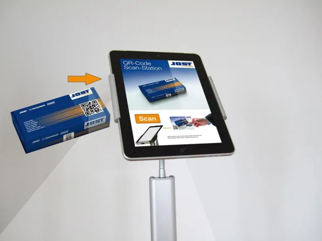 iPad-Kiosksystem für den Messeauftritt Bild: iPad-Kiosksystem für den Messeauftritt